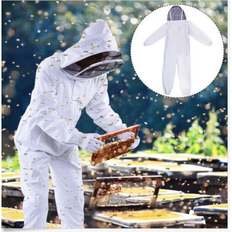 

Beekeeping tools Bee protection clothing Cotton fabric Extra thick bee protection clothing One-piece space suit