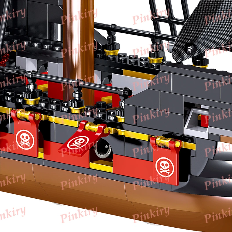 

1334pcs Creator Pirates of the Caribbean Ship Model Building Blocks Movies High-Tech Boat Figures Bricks Enlighten Toys for Kids