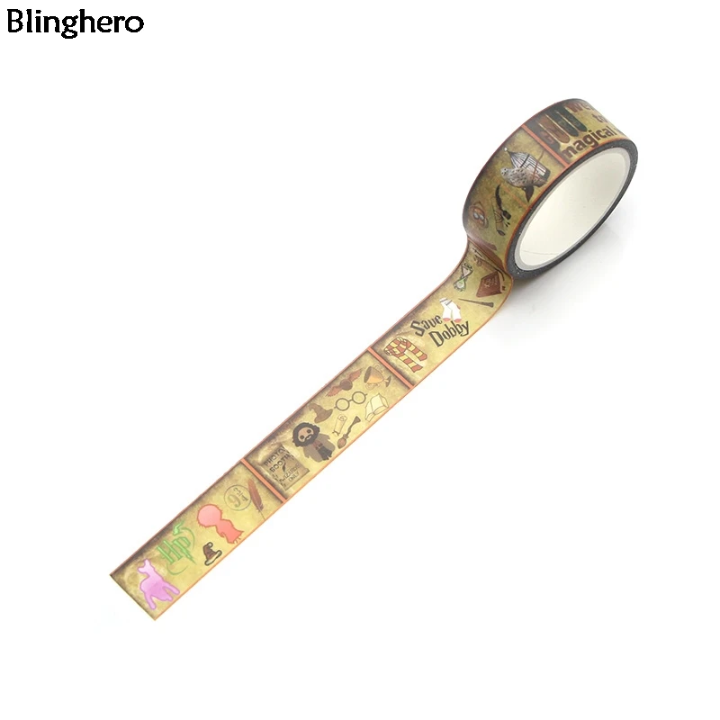 

20pcs/lot Blinghero Magic World 15mmX5m Washi Tape Stylish Masking Tape Notebook Stickers Cool Hand Account Tapes BH0033