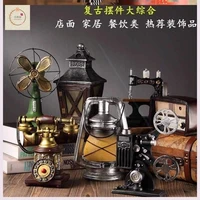 Store soft bookcase interior decoration bar table top hotel coffee machine decoration mix old