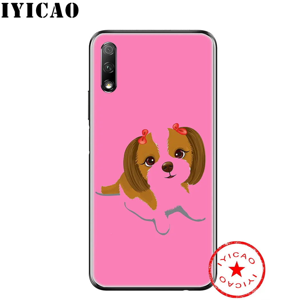 IYICAO розового цвета с рисунком Собака мягкий чехол для huawei Honor 20 10 9 9X 8X 8C 7X 7C 7A 6A Lite