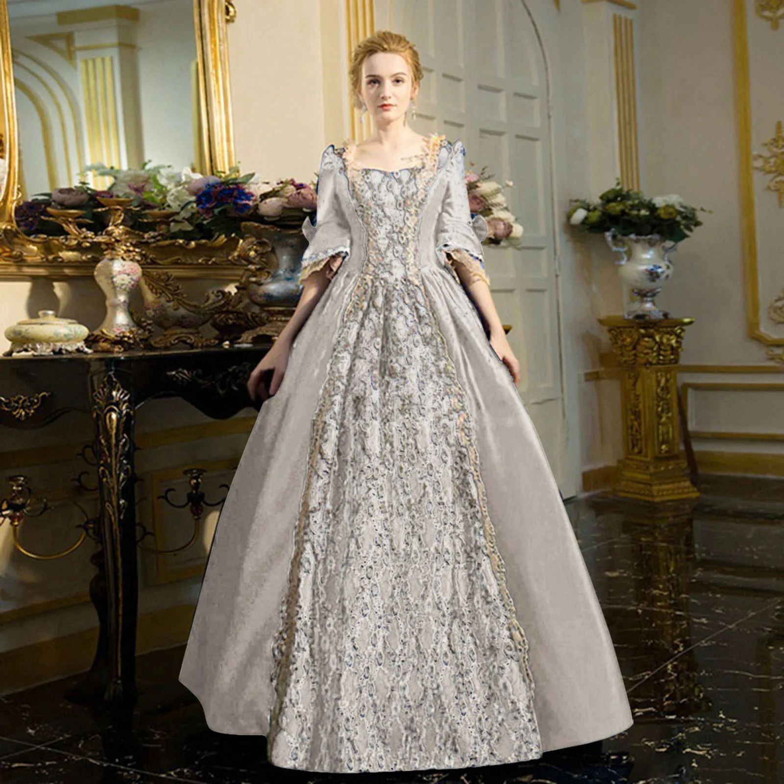 

Женское платье с коротким рукавом, готическое винтажное платье в стиле стимпанк, коктейльное платье с цветочным кружевом в стиле ретро