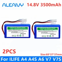 1 3pcs newrechargeable ilife battery 14 8v 2800mah robotic vacuum cleaner accessories parts for chuwi ilife a4 a4s a6
