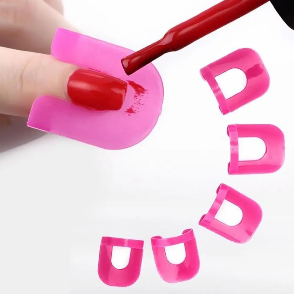 26Pcs Nail Polish Gel Anti-Flooding Plastic Template Clip Set Full Wrap Nails Art Edge Decor Manicure Tool For Salon | Красота и