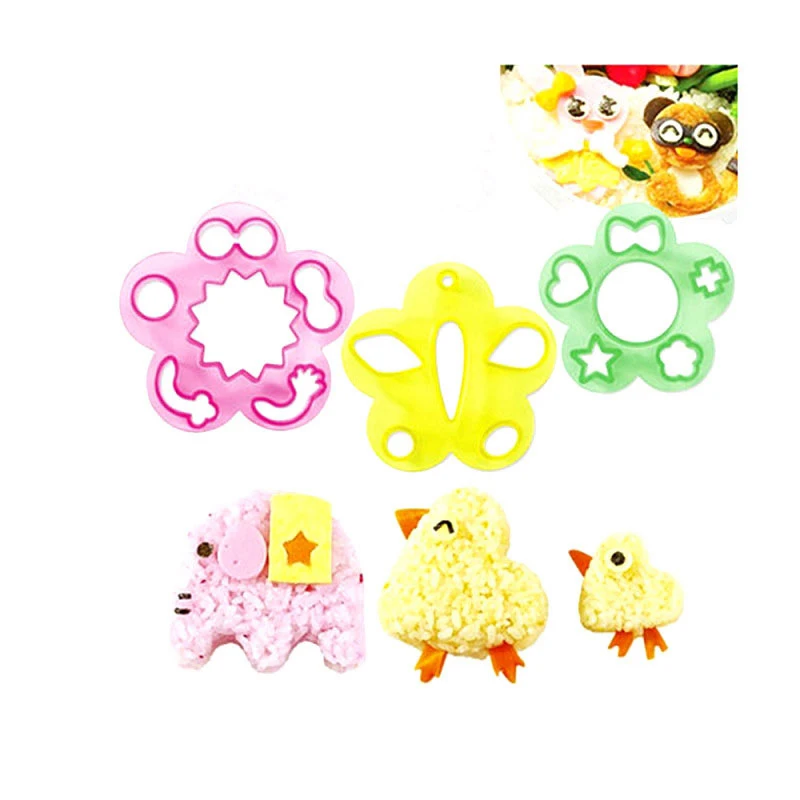 Мультфильм резак для водорослей рисовый Шар Украшение Инструмент Плесень Дети