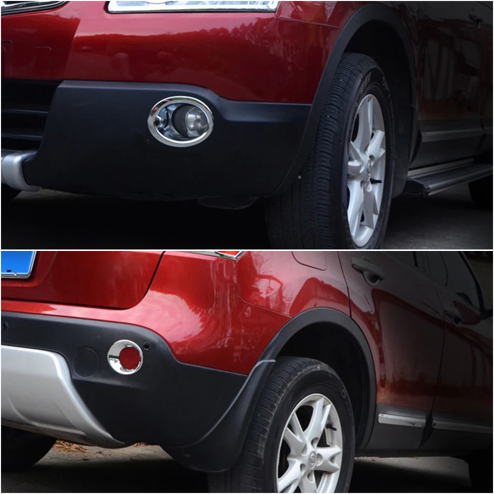 4 шт./компл. спереди и сзади туман светильник крышка хромированный ABS Пластик для