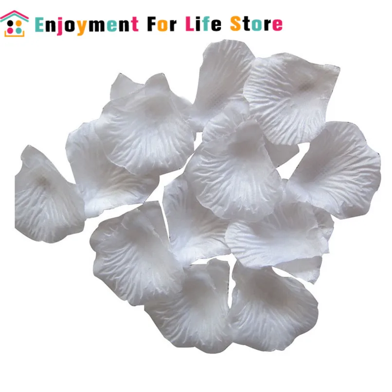 1000 шт. белая шелковая Роза искусственная лепестки для свадебной вечеринки