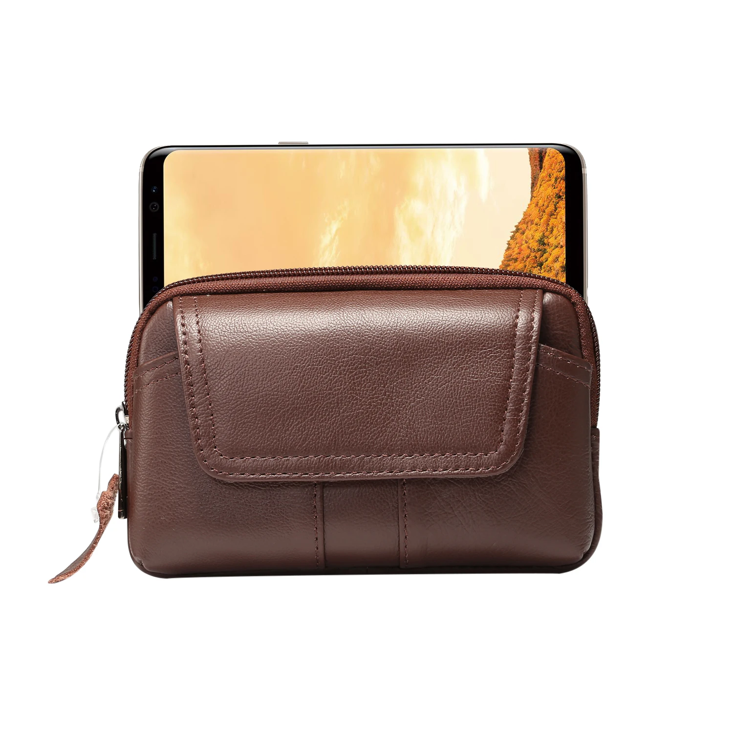 Универсальный чехол из натуральной кожи с зажимом для ремня Samsung Galaxy S20 S21 S8 S9 S10 A7 A8