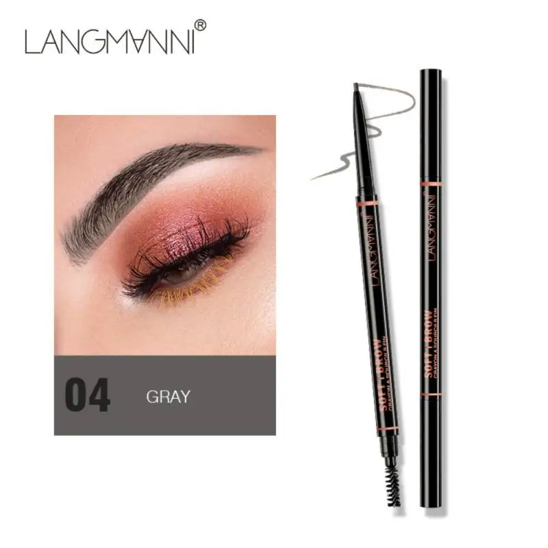 Langmanni 2020 New Double-head Rotating Automatic Eyebrow Pencil Waterproof Durable 1.5mm Ultra-fine Wild Makeup TSLM1 | Красота и