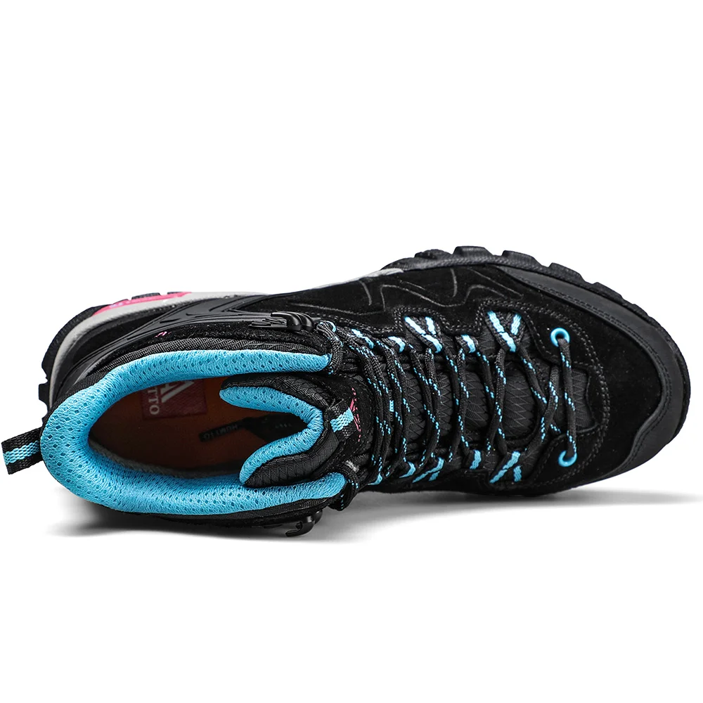 HUMTTO 2021 Waterproof Hiking Shoes for Women Leather Sport Hunting Climbing Trekking Boots Breathable Outdoor Mountain Sneakers