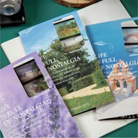 3 sheetspack life is full of nostalgia series of landscape film style pet journal luggage decoration diy stickers