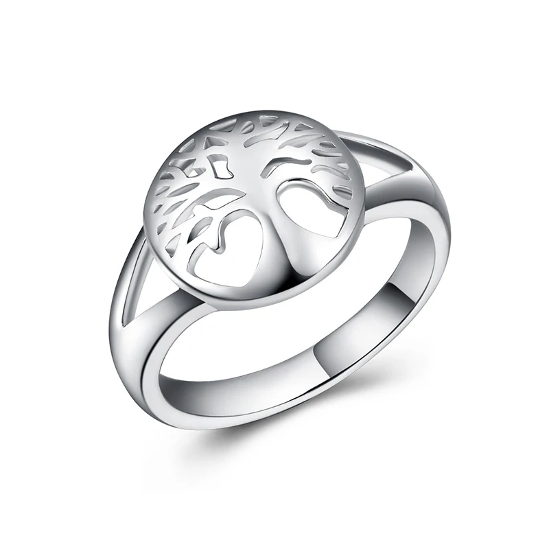 Tree of Life Новинка, модное кольцо, любовь, сердце, корона, цветок, кольца на палец, прозрачный CZ, подходит для женщин, Свадебный бренд, ювелирное изделие, подарок, Прямая поставка - Цвет основного камня: Tree of Life