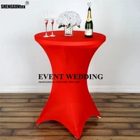 hot sale spandex cocktail table cover cloth for wedding event decoration