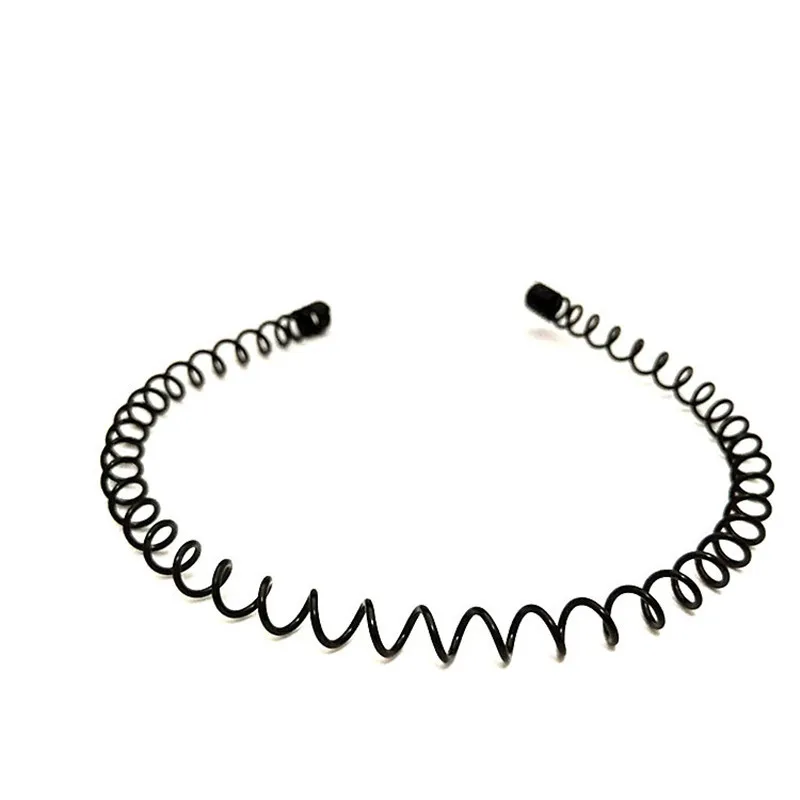 Fashion Black Metal Hairband Waved Style Alice Sports Solid Hair Bands 5 Styles Casual Adult Headwear Men Women Unisex Hair Band