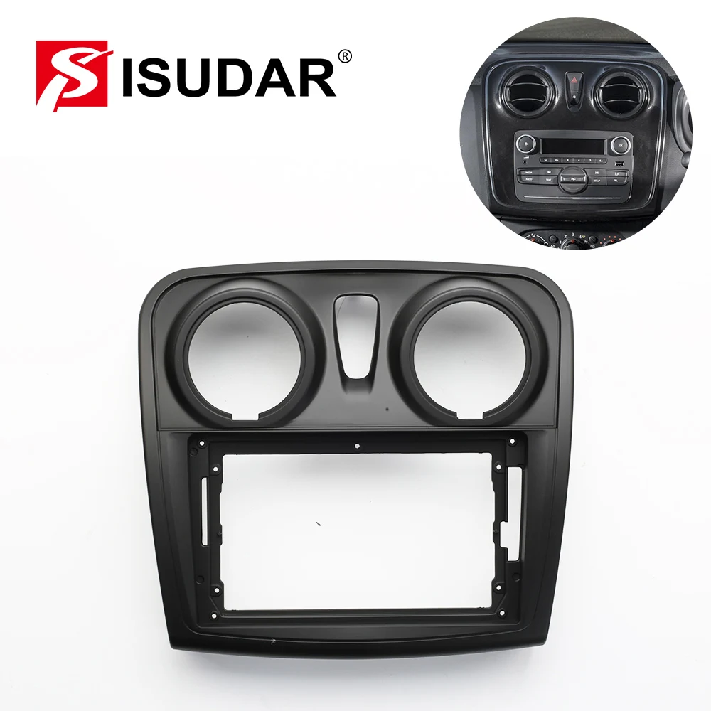 

ISUDAR Autoradio Fascia for Renault Logan 2 2012 - 2019 Sandero 2 2014 - 2019 Audio Stereo Panel Mounting Installation Frame