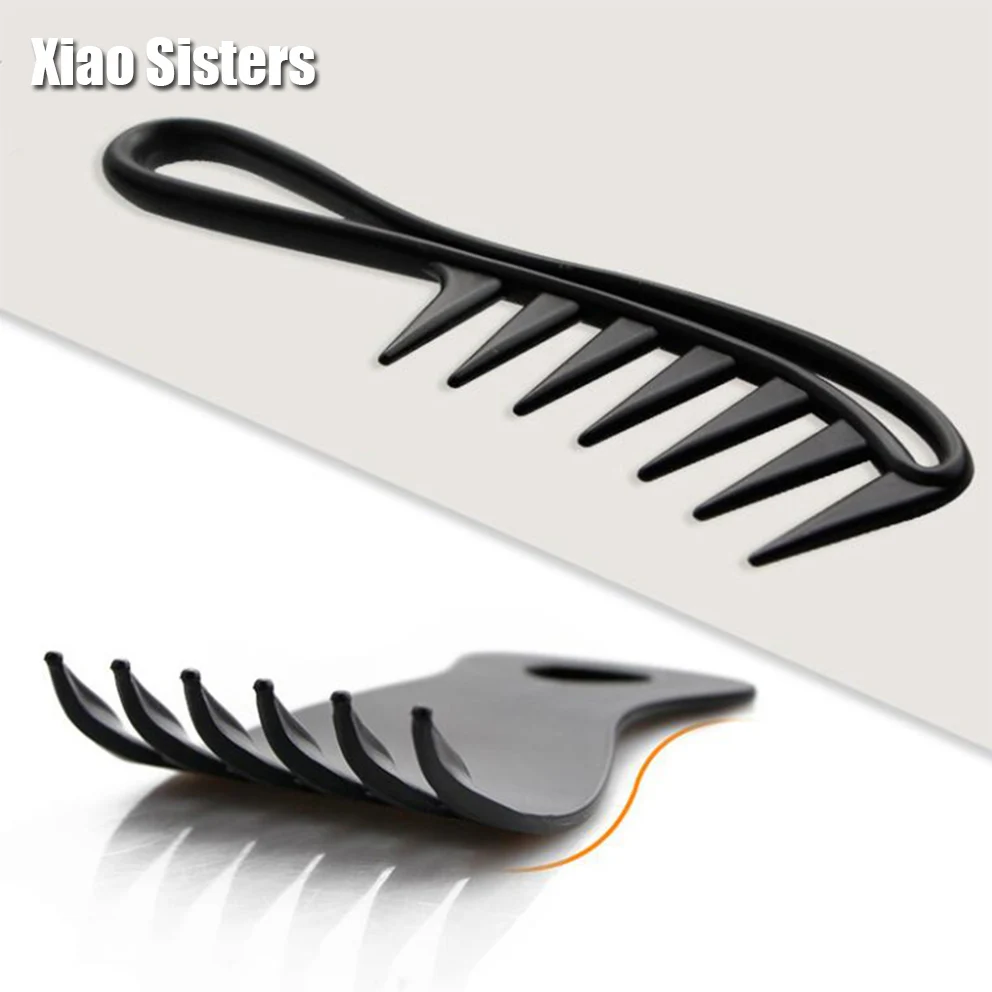 

Handle Grip Large Tooth Detangling Curly Hair Comb Back Head Styling Beard Oil Comb Men Hairdressing Wide Tooth Comb Set Gift