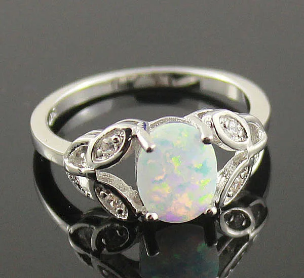 Горячая Распродажа модные ювелирные украшения с белым огненным опалом