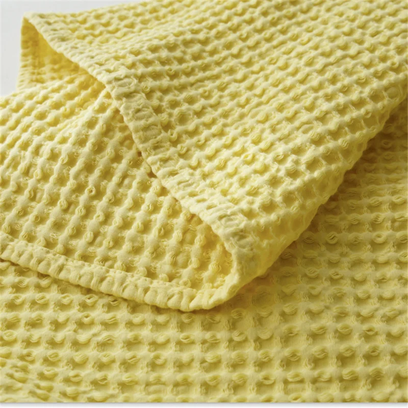Waffle Throw Blanket Bedspreads Cotton Christmas Decorations For Home Comfy Portable Travel All-Season Skin-friendly Soft