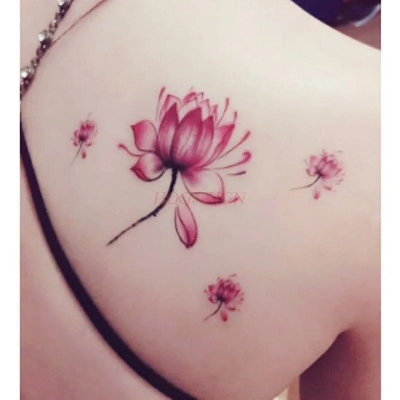 Водонепроницаемые наклейки маленький свежий Лотос реалистичный стикер