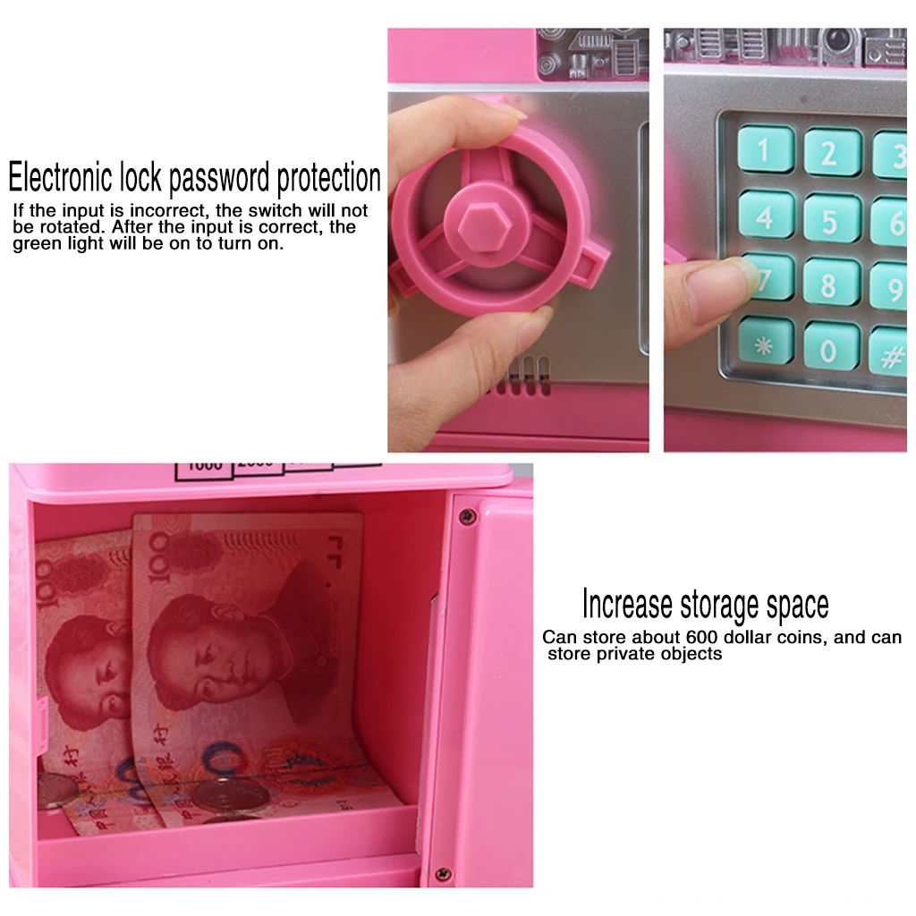 Новинка Электронная Копилка сейф для детей Цифровые монеты наличные деньги