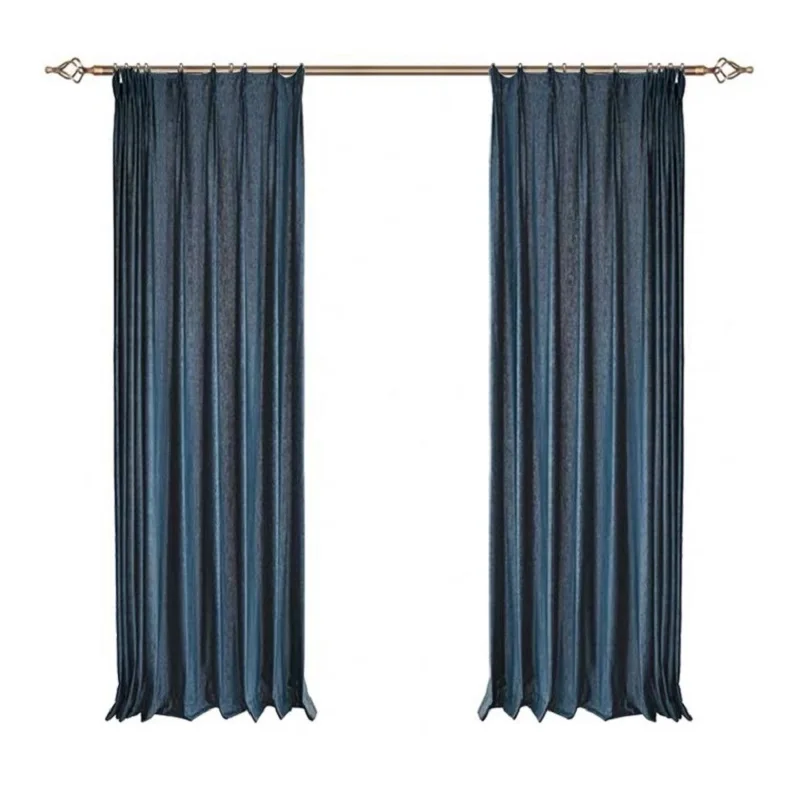 

New Chinese Home Interior Light Luxury Modern Simple High-end Flannel Bronzing Curtains for Living Room Bedroom Dining Room