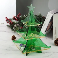 christmas tree snowflake storage box jewelry ornament decoration silicone mold set diy crystal uv epoxy resin mold casting mould