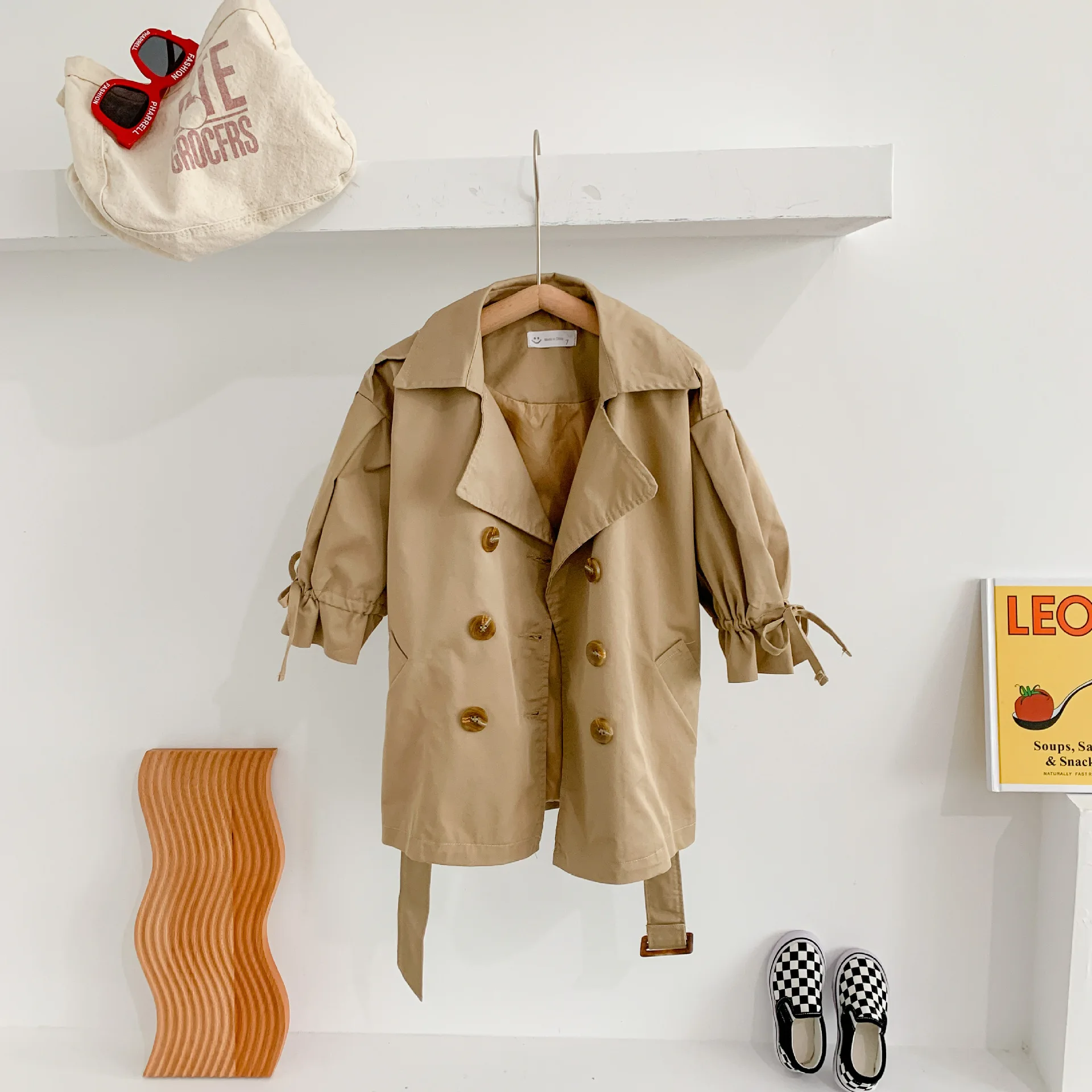 Baby Jacket Casual Button 2020 Autumn Toddler Clothes Kids Waistband Coat For Girls Boys Children's Outerwear | Детская одежда и