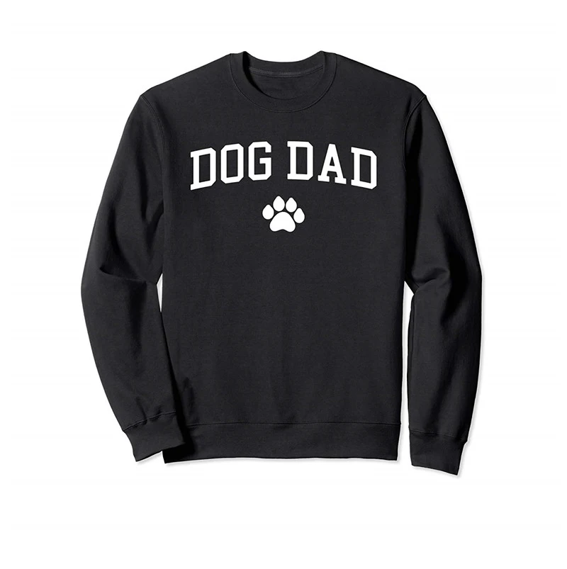Толстовка с принтом собаки папы и забавных букв для мужчин повседневные топы