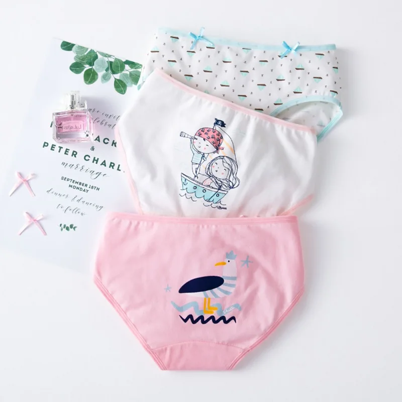 Повседневные штаны для маленьких девочек От 3 до 13 лет хлопковые милые трусики с