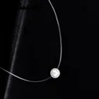 Женское жемчужное ожерелье Cxwind, ожерелье с прозрачной невидимой леской, Ювелирное Украшение до ключиц