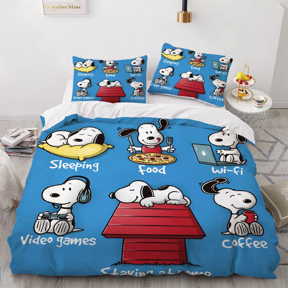 

3D Comforter Case Duvet Quilt Cover Bedding Set Full King Queen Double Single Size Cartoon Design Home Textile