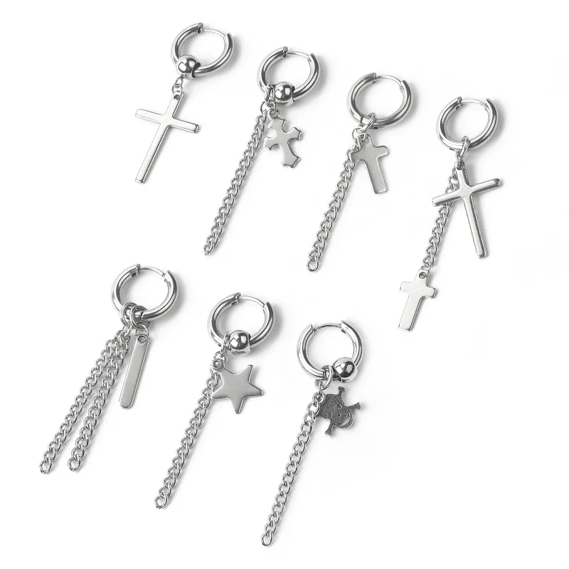 Серьги-подвески из нержавеющей стали для мужчин и женщин стильные украшения