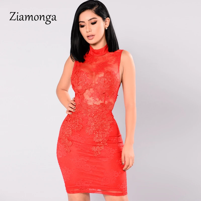 Ziamonga ажурные платья Для женщин повязки короткое Сетчатое вечерние платье 2019