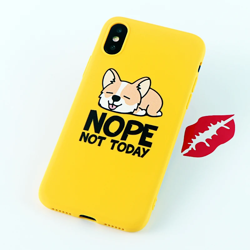 8659-yellow Чехол для телефона Corgi s для iPhone Pro 6s 7 8 11 Plus X XS чехол для MAX XR забавная Милая собачья попка Мягкие силиконовые приспособленные аксессуары для задней крышки - Цвет: 8659-yellow