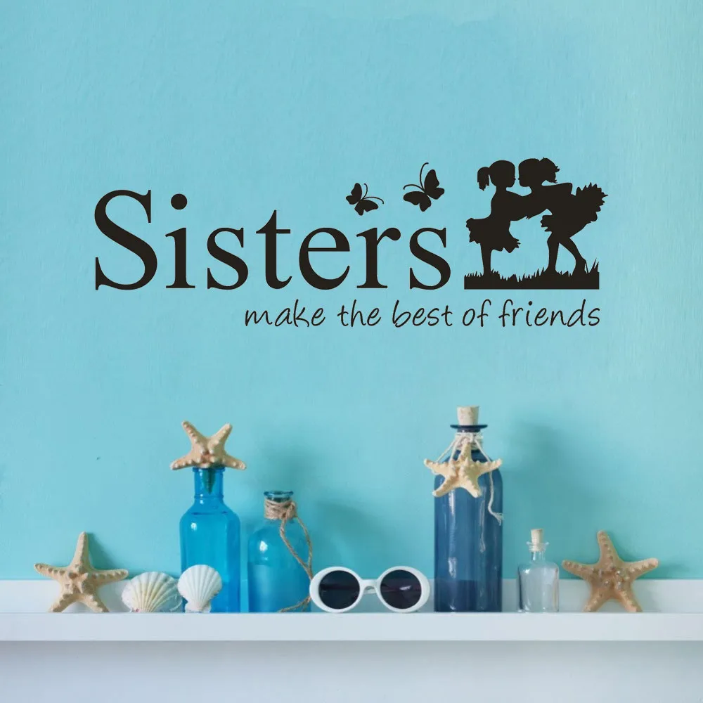 Сестры Wake The Best OF Friends ПВХ стикер на стену домашний декор сделай сам