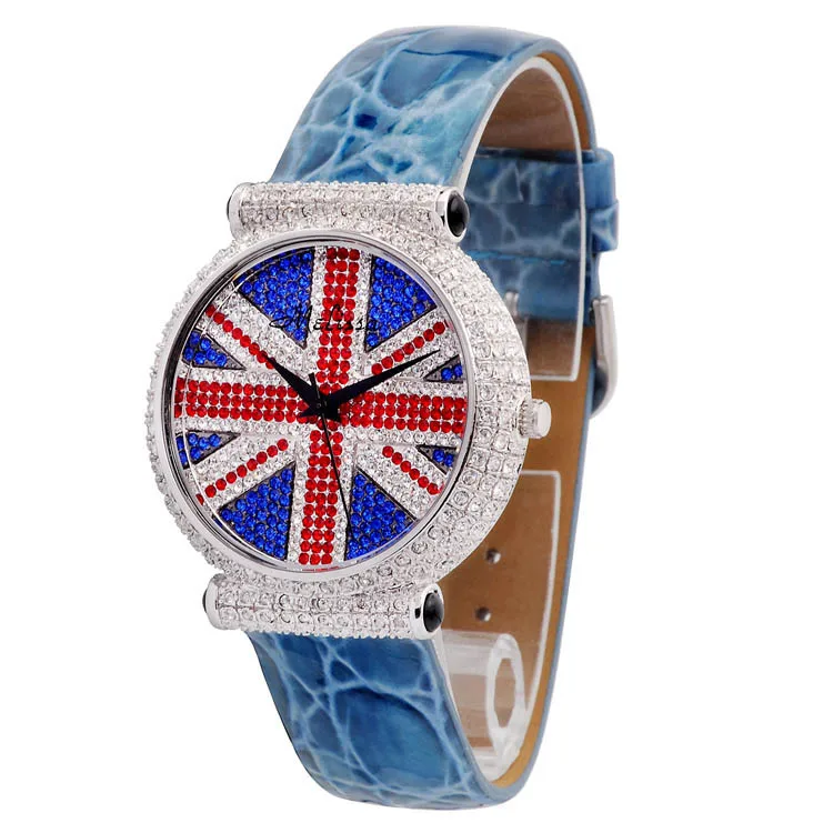 Melissa Lady Women's Watch Hours Japan Quartz Fashion Dress Bracelet Union Flag British Style Luxury Rhinestones Crystal Gift