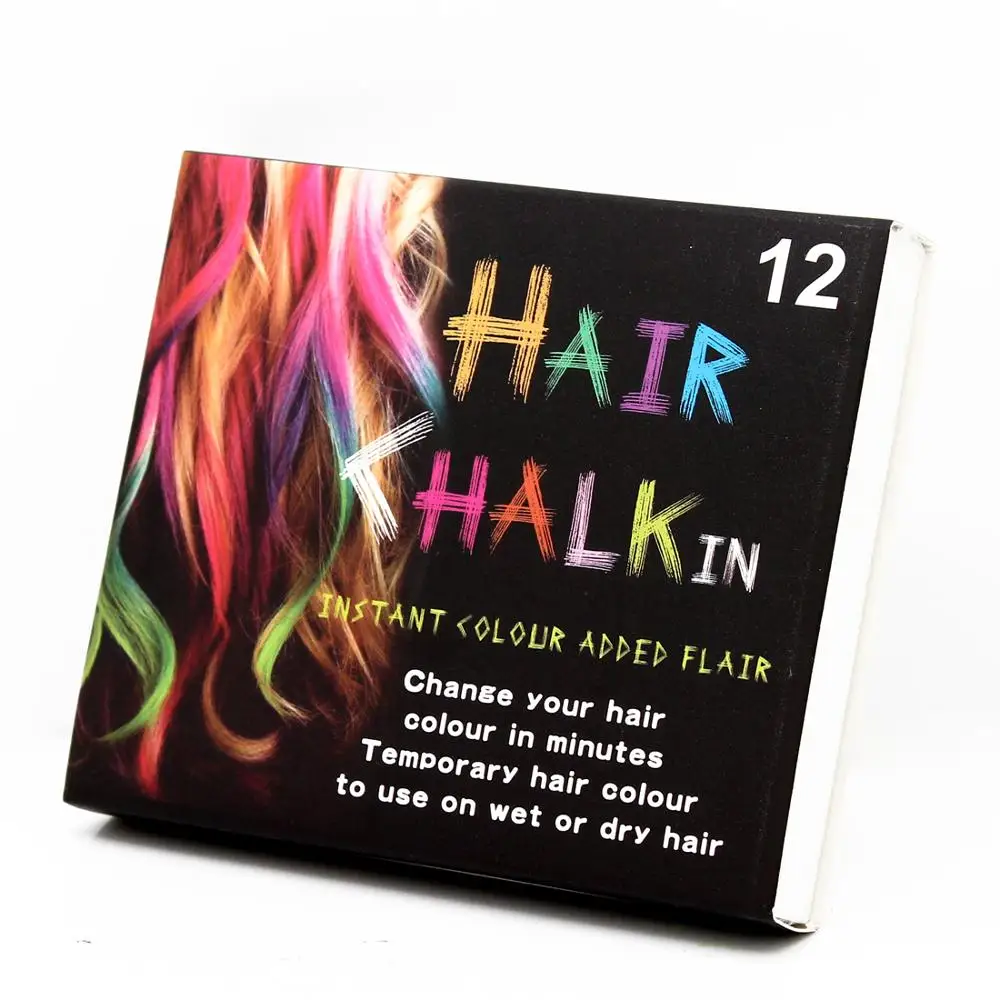 

12 Colors Short Hair Chalk Color Dye Pastels Salon Kit