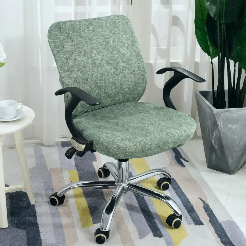 Фото 2 цвета современный зеленый спандекс Чехол для стула моющиеся и эластичные