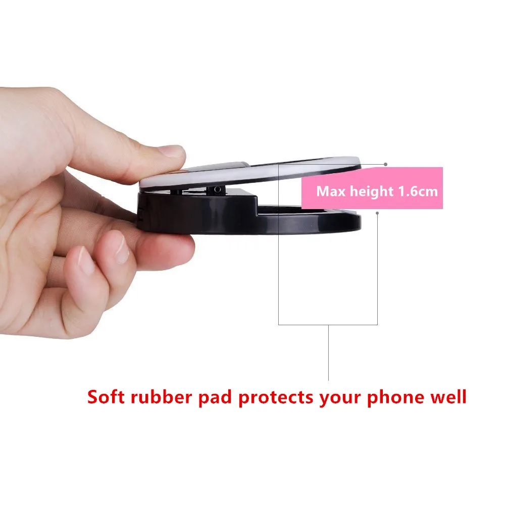 Светодиодный кольцевой светильник для селфи портативный универсальный объектив