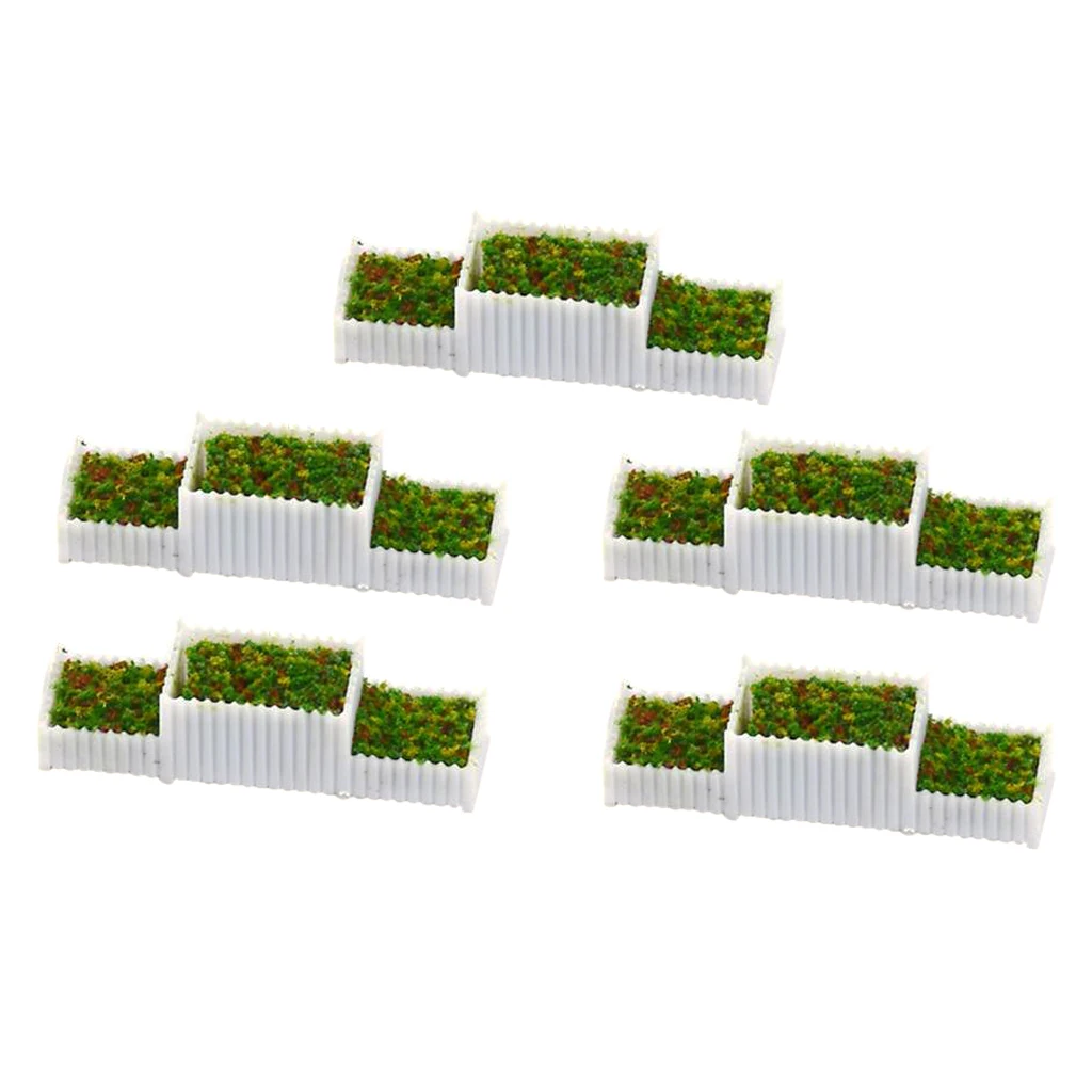 Set of 5 Z 1:200 Flower Beds Model for Scenery Diorama Dollhouse Decor | Игрушки и хобби