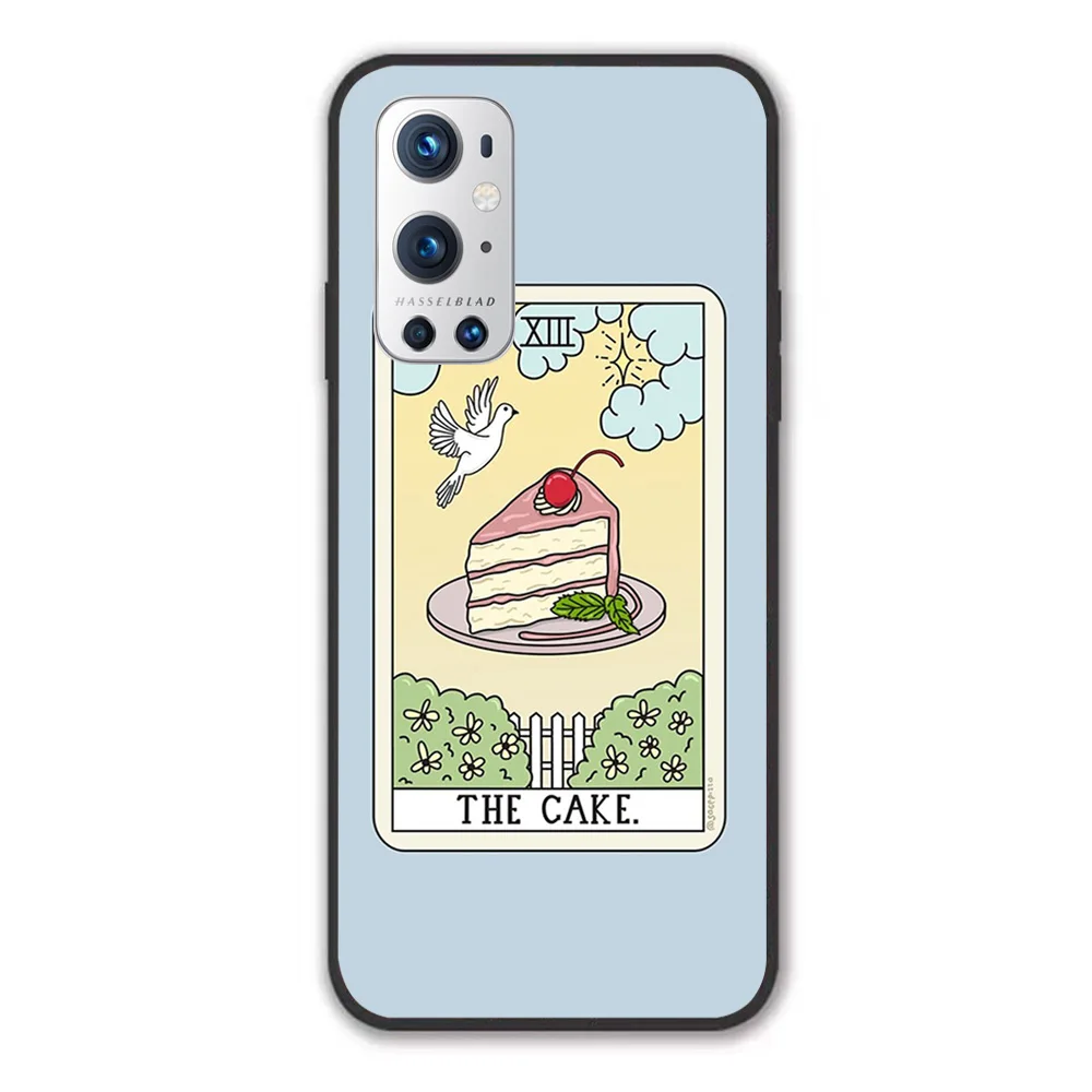 

CAKE READING Pattern Phone Case For 1+ Oneplus 7 7T 7Pro 8 8T 8Pro 9 9Pro Case Black TPU Frame Anti-drop