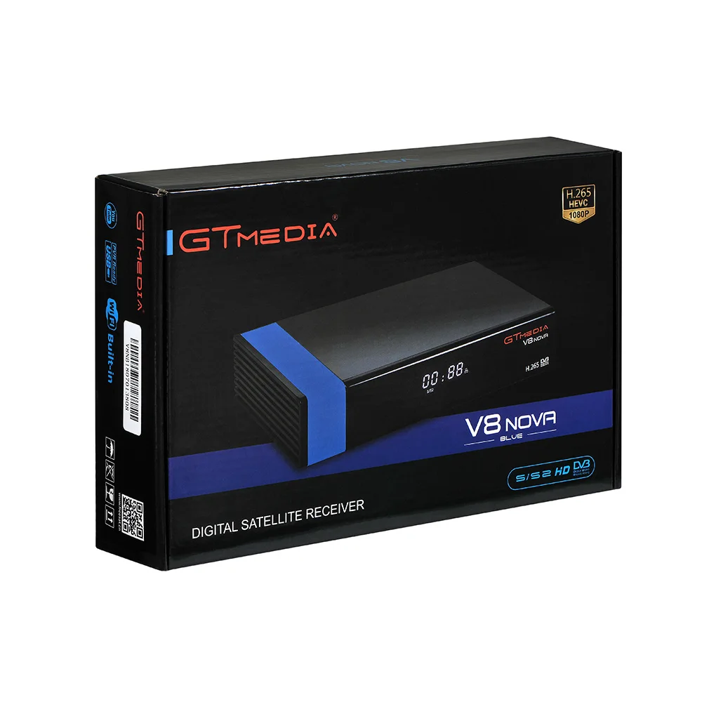 H.265 телеприставка с RJ45 встроенной поддержкой Wi Fi Powervu Biss CS Youtube DVB S2 HD GTMedia V8 NOVA