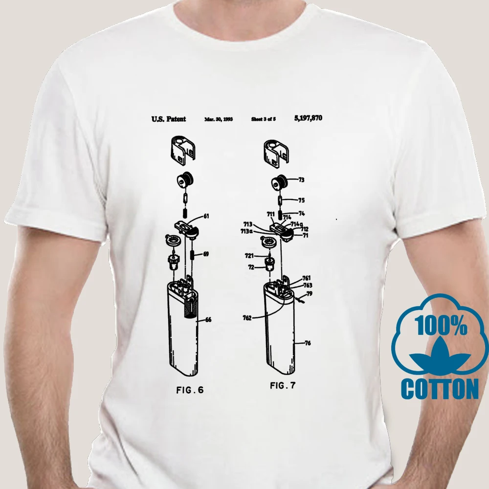 2193J Горячая Распродажа Мужская футболка Модная легкая запатентованная Smoke Fire Bic