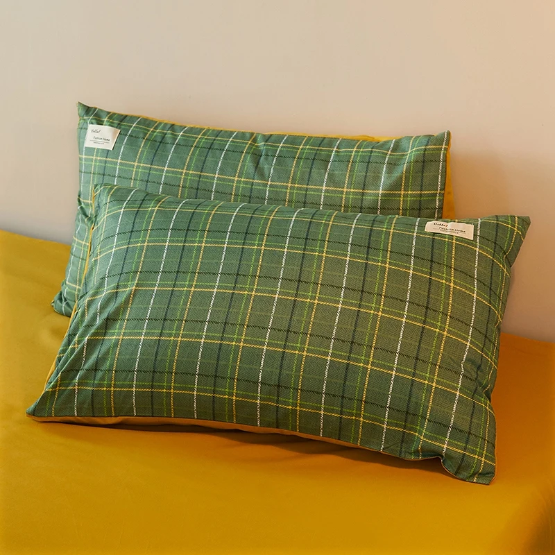 

4pcs Striped Bedding Set Printed Bed Sheet Flat Sheet Bed Skirt Bed Spread Bed Cover Cotton Quilt Cover King Queen Twin Size