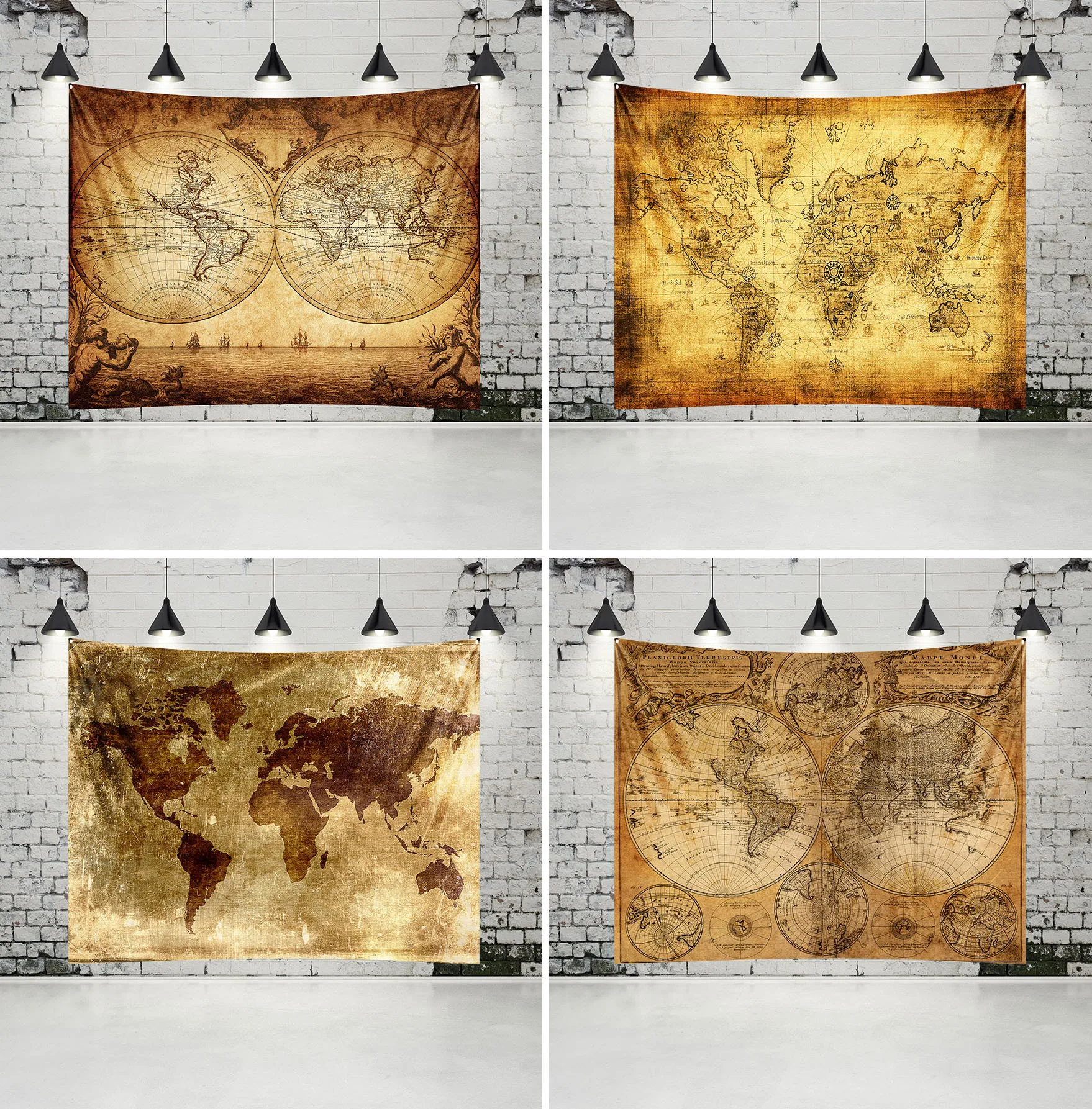 

Pattern map bedroom living room home decor tapestry