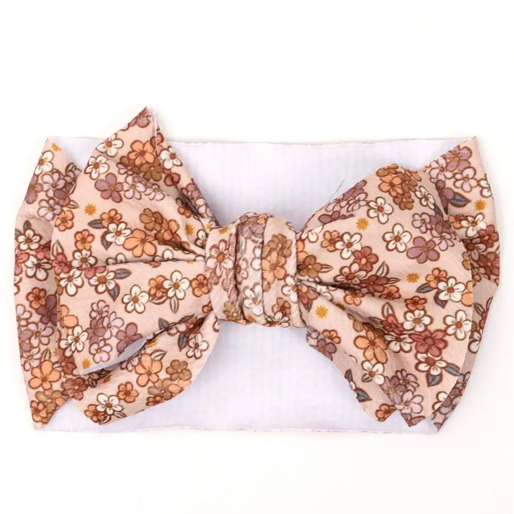 Big Bow Turban Baby Girl Headbands Newborn Headwrap Elastic Toddles Hairband Kids Headband For Hair Accessories | Детская одежда и