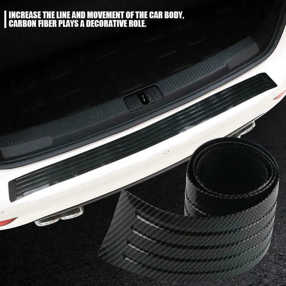 

Soft Rubber Car Trim Strip Trunk Carbon Fiber Trunk Tail Door Trim Strip Rear Guard Car Trunk Protection Strip