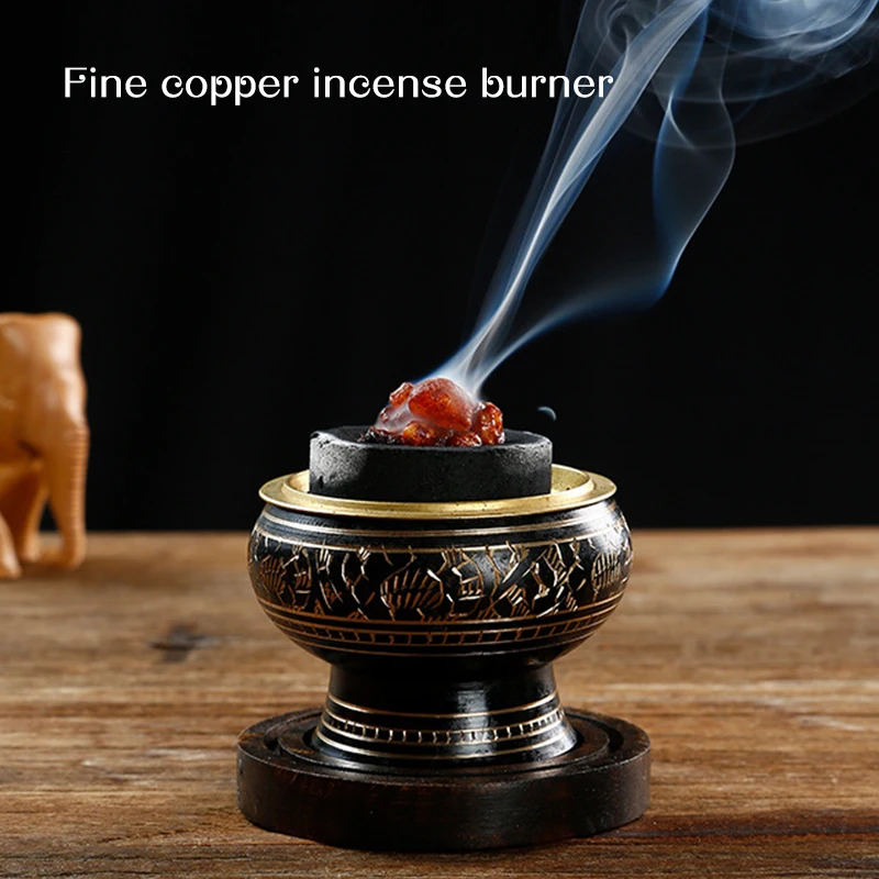 

Indian Copper Cone Incense Burner Arabian Censer Frankincense Sandalwood Incene Holder Home Zen Room Crafts Home Decoration