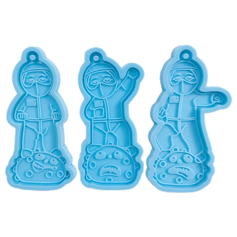 

D2TD Angel in White Souvenir Keychain Epoxy Resin Mold Hanging Pendant Silicone Mould