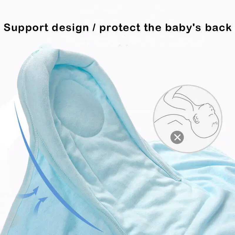 Manta de algod&oacute;n para beb&eacute; reci&eacute;n nacido, saco de dormir c&aacute;lido de invierno con dibujos animados para ni&ntilde;o peque&ntilde;o, envoltura para cochecito de beb&eacute; de 0 a 8M-3